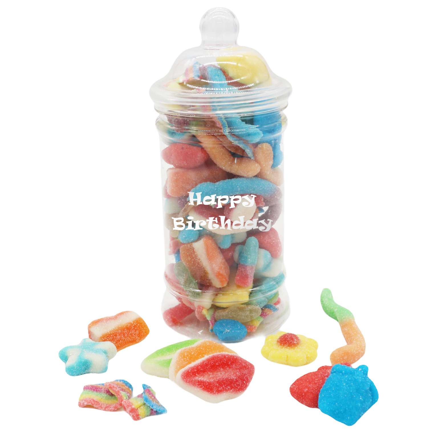 Thank You Sticker Non Fizzy Halal Sweets Victorian Jar - The Online Sweet  Shop