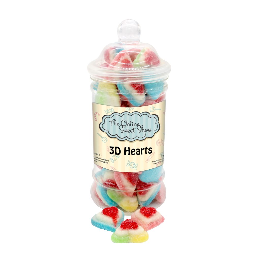 3D Hearts Sweets Jar