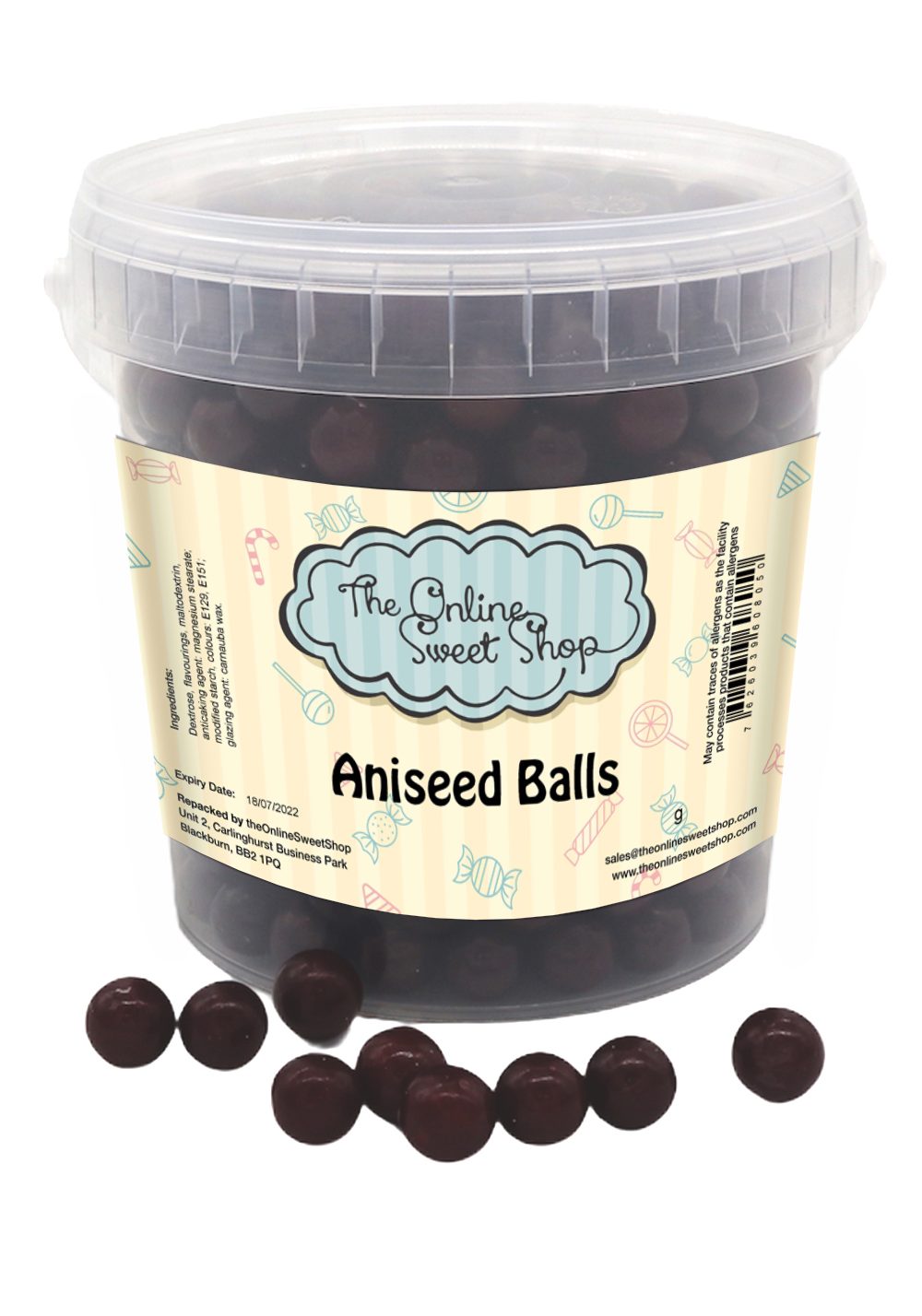 Aniseed Balls Sweets Bucket