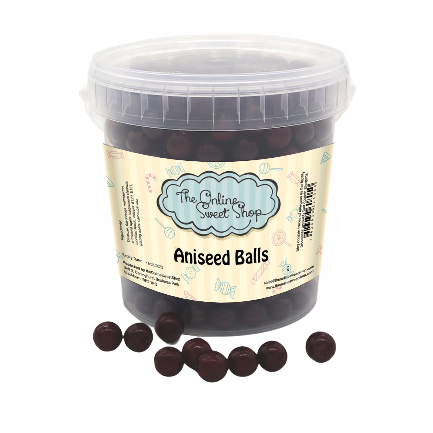 Aniseed Balls Sweets Bucket The Online Sweet Shop
