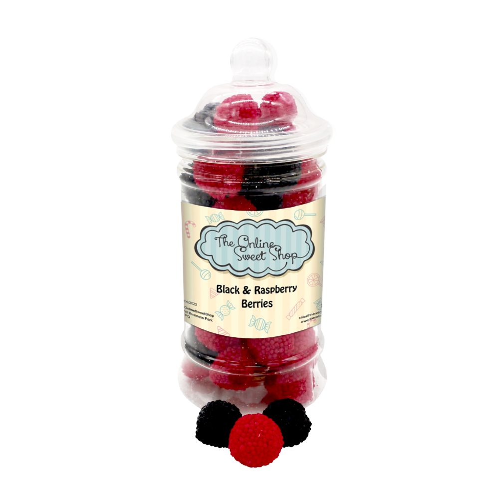 Black and Raspberry Berries Sweets Jar