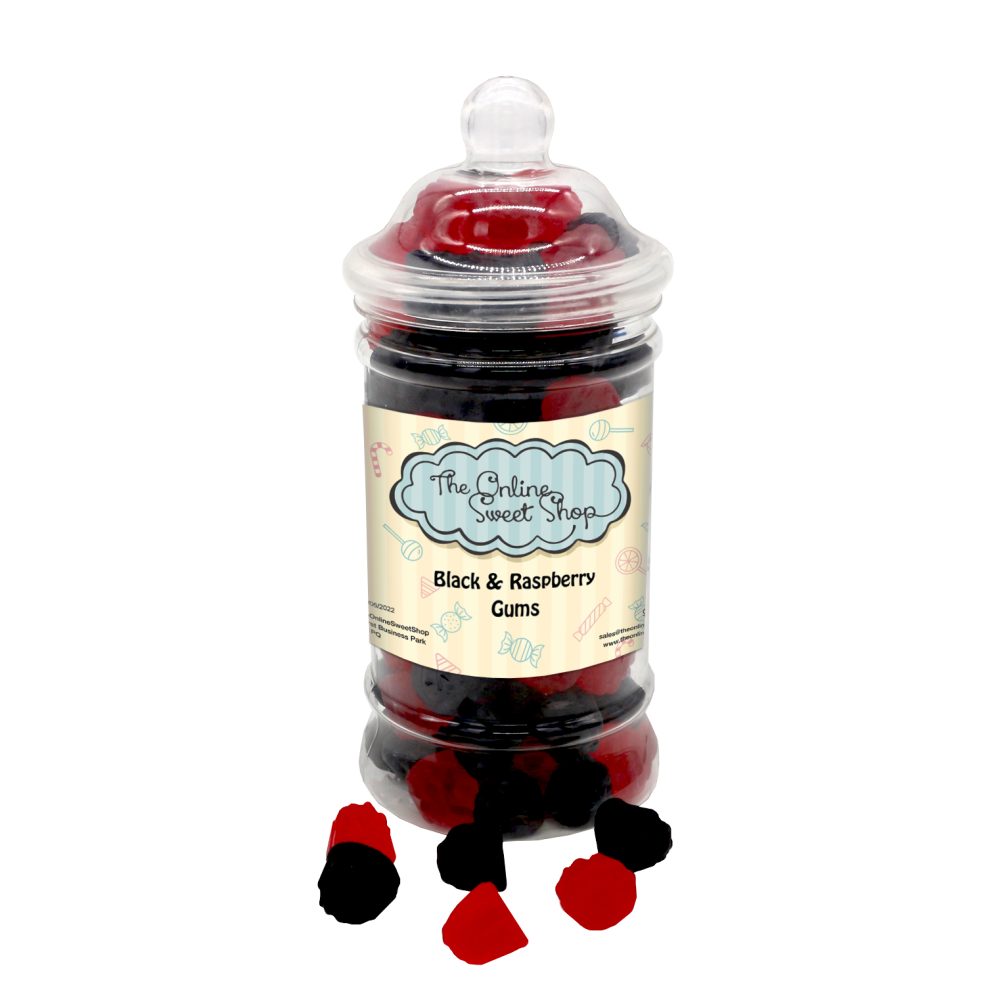 Black & Raspberry Gums Sweets Jar