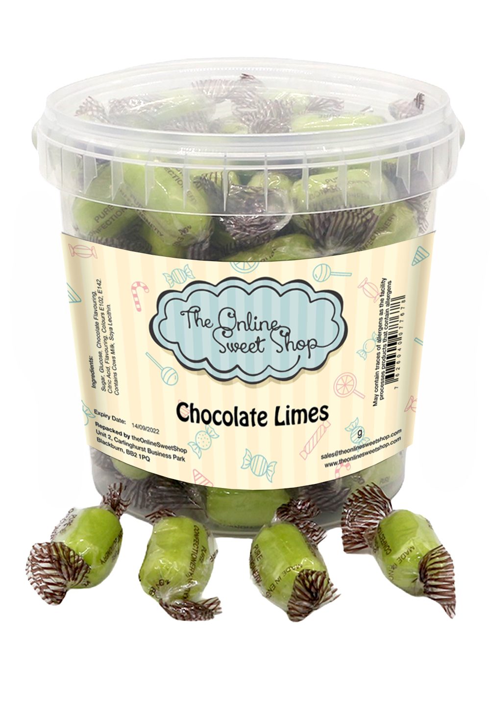 Chocolate Limes Sweets Bucket