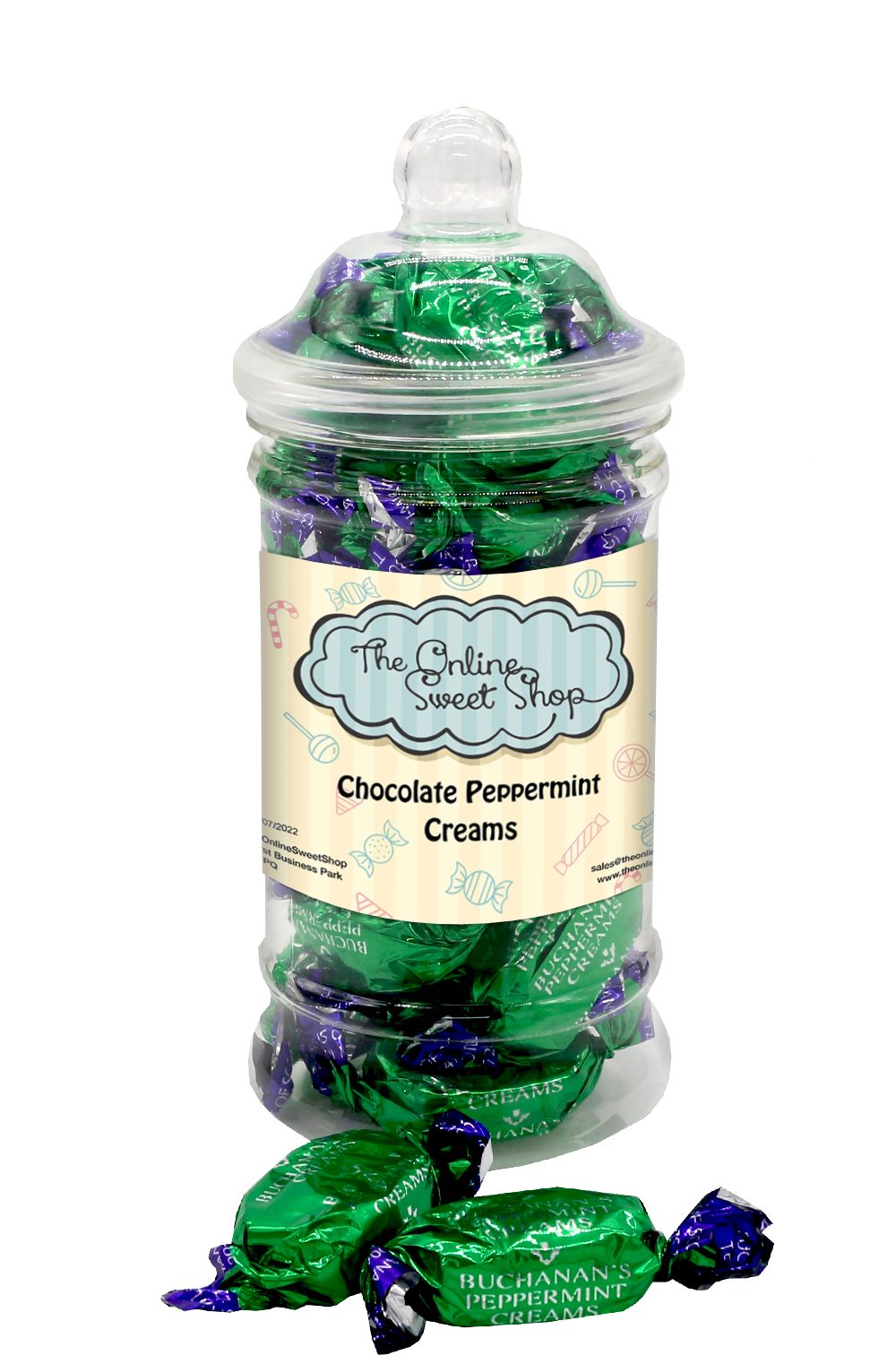 Chocolate Peppermint Creams Sweets Jar