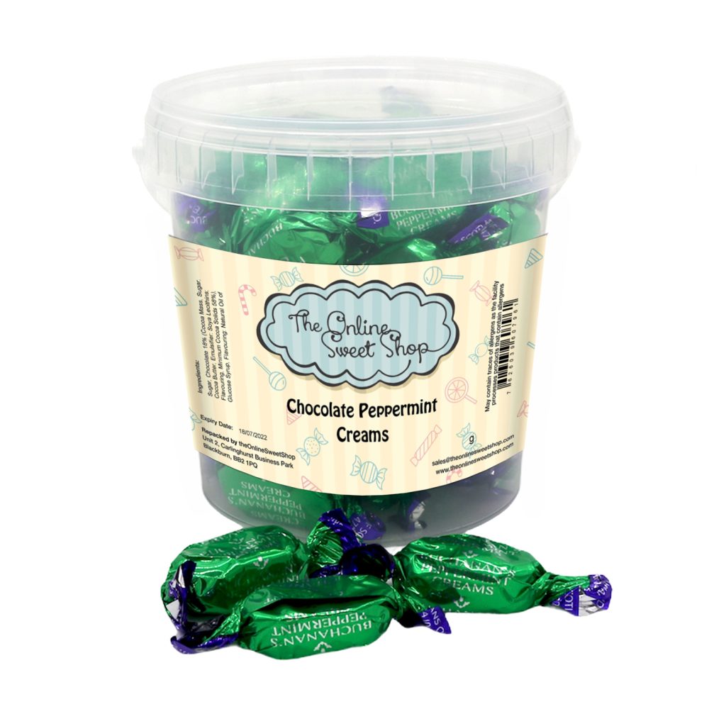 Chocolate Peppermint Creams Sweets Bucket