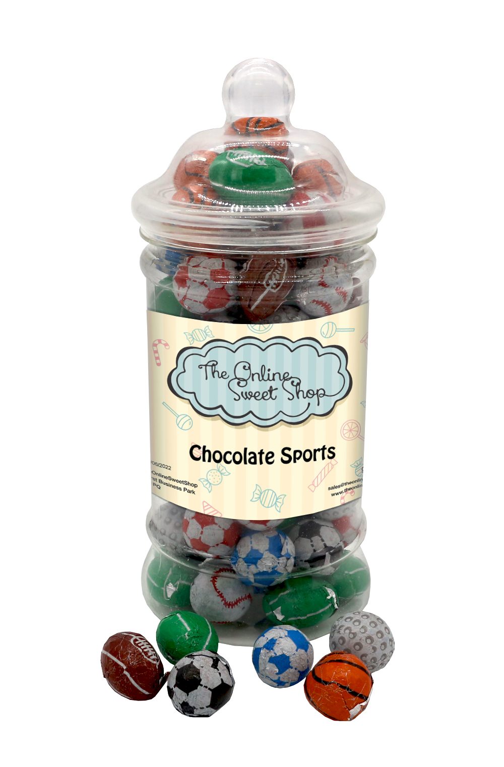 Chocolate Sports Sweets Jar
