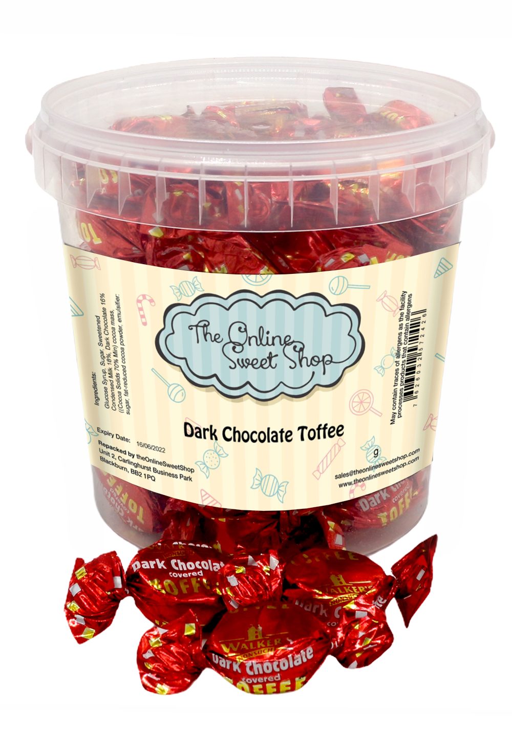 Dark Chocolate Toffee Sweets Bucket