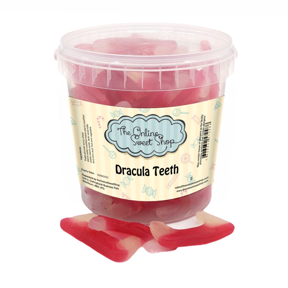 Dracula Teeth Sweets Bucket