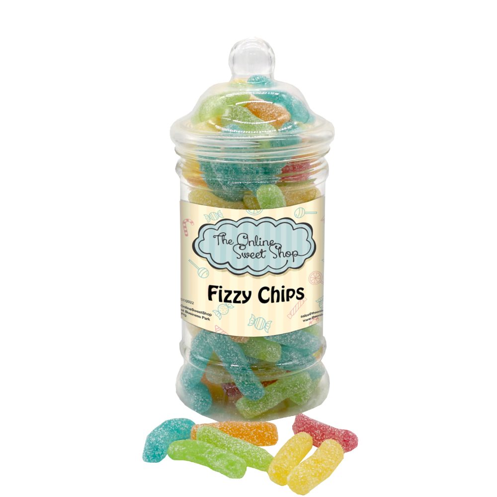Fizzy Chips Sweets Jar