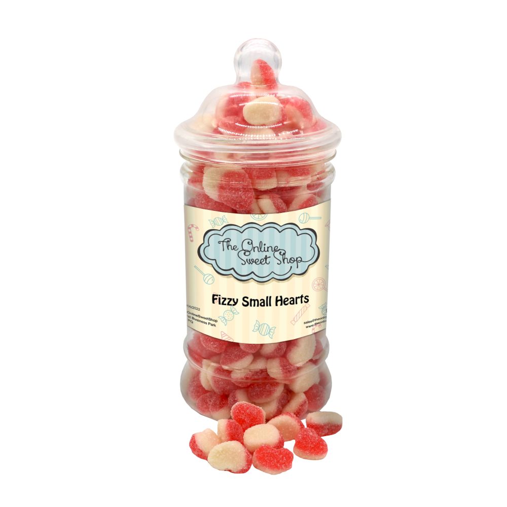 Fizzy Small Hearts Sweets Jar