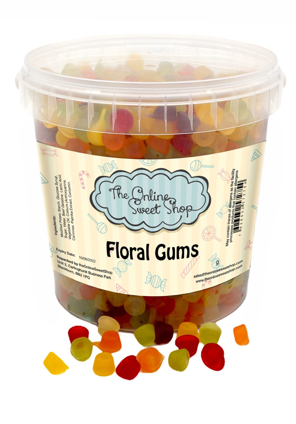 Floral Gums Sweets Bucket