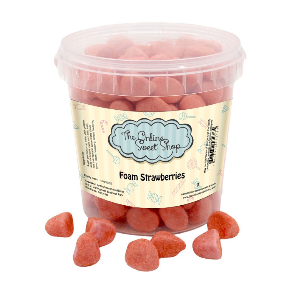 Foam Strawberries Sweets Bucket