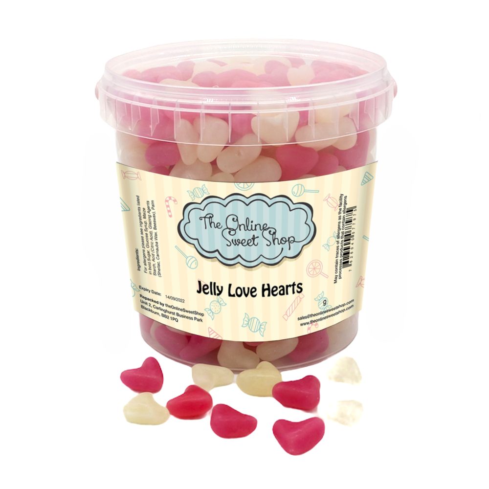 Jelly Love Hearts Sweets Bucket