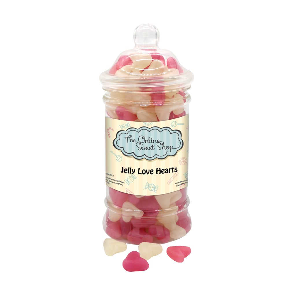 Jelly Love Hearts Sweets Jar