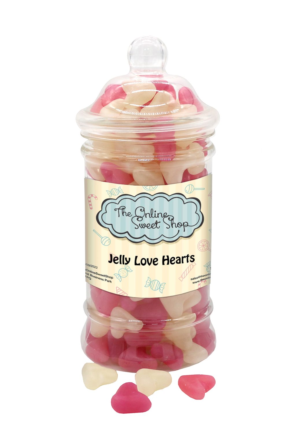 Jelly Love Hearts Sweets Jar