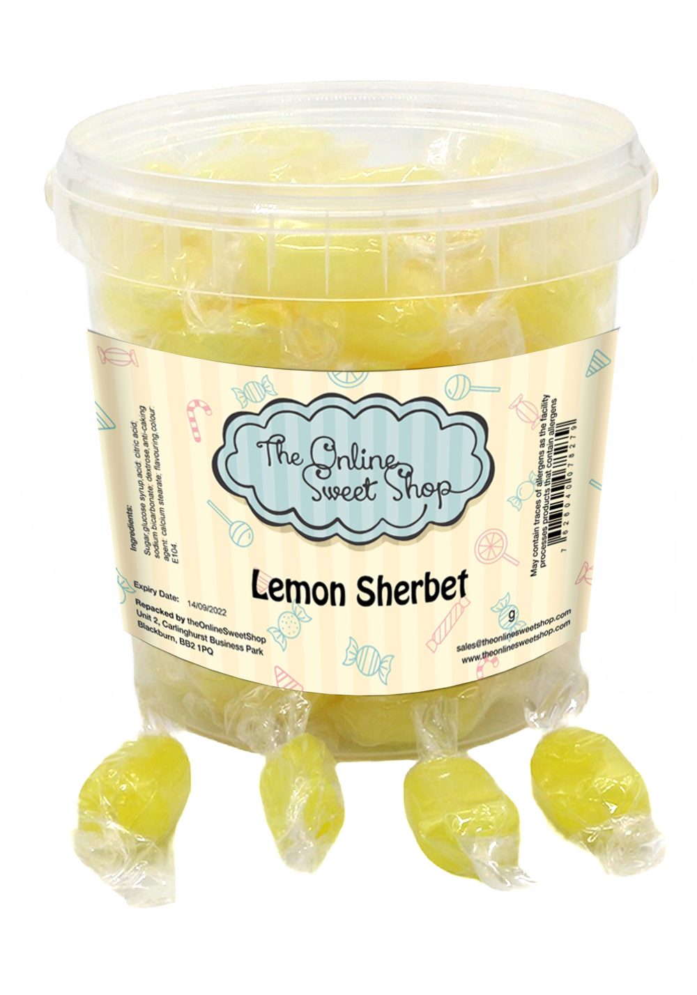 Lemon Sherbet Sweets Bucket