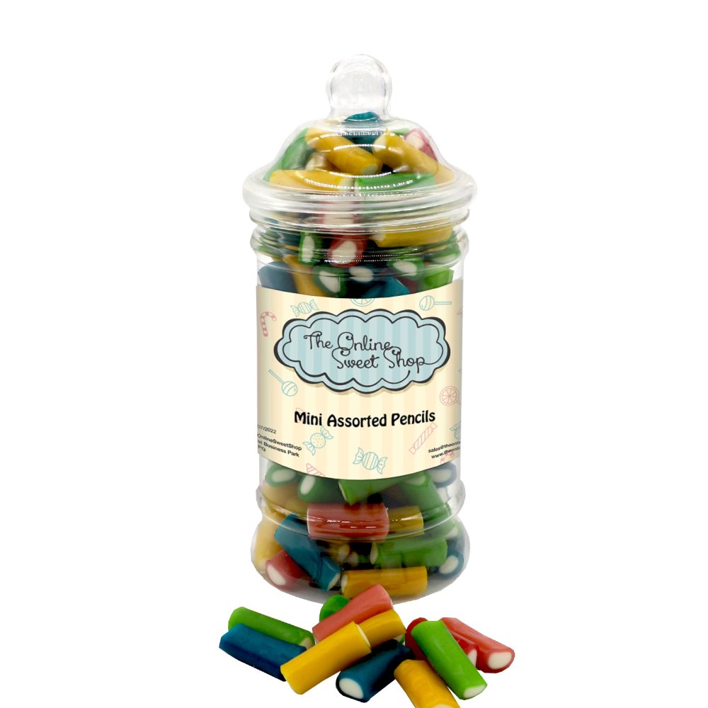 Mini Assorted Pencils Sweets Jar