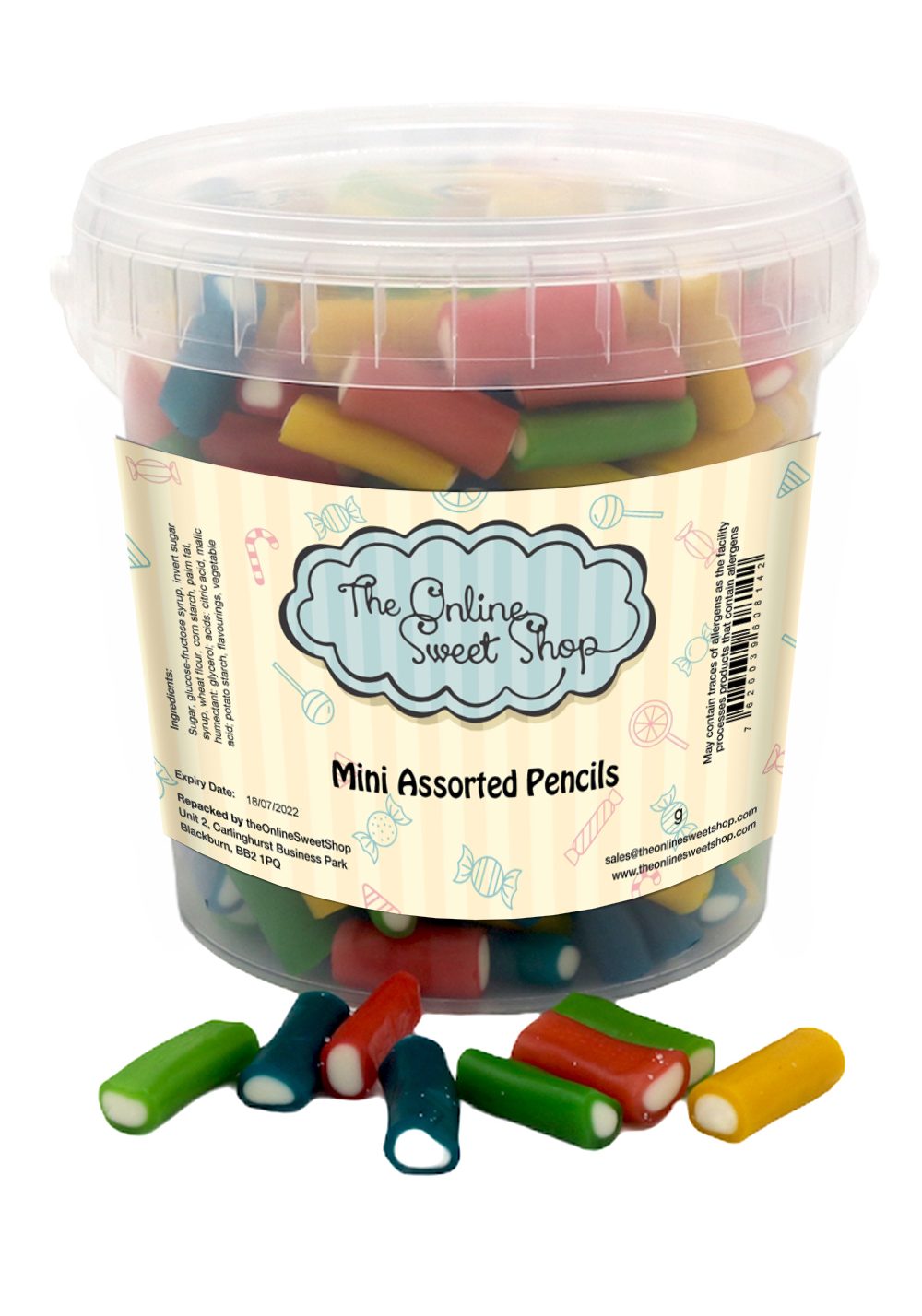 Mini Assorted Pencils Sweets Bucket
