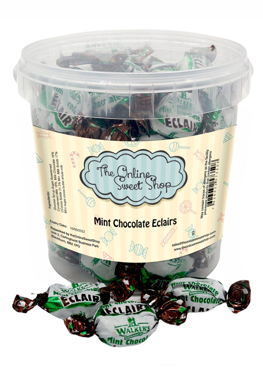 Mint Chocolate Eclairs Sweets Bucket