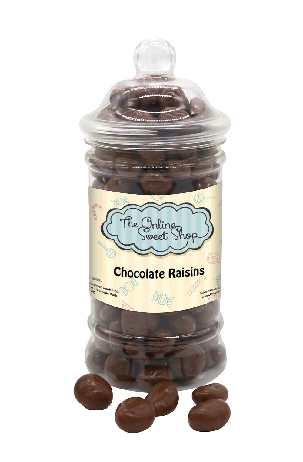 Chocolate Raisins Sweets Jar