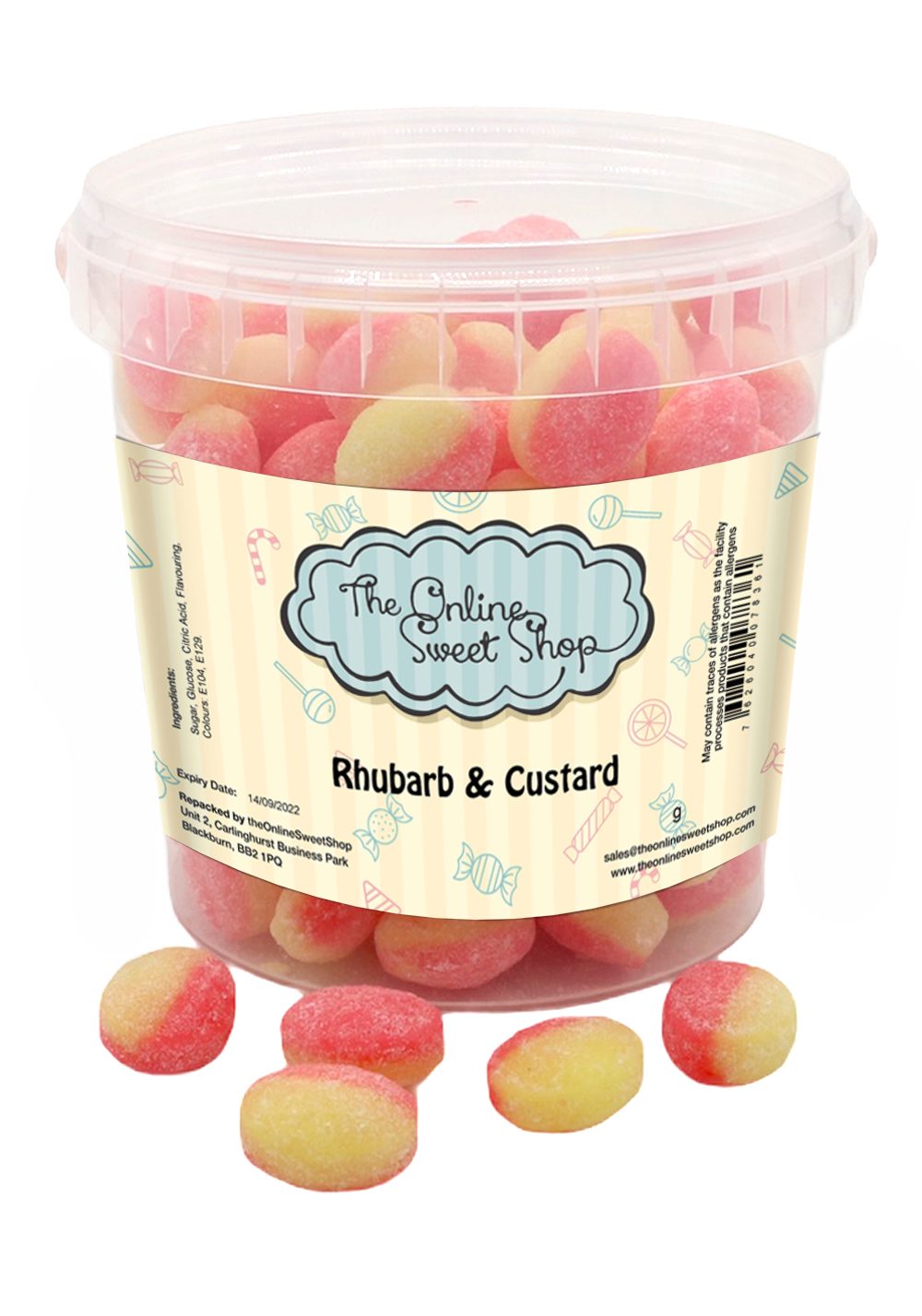 Rhubarb and Custard Sweets Bucket