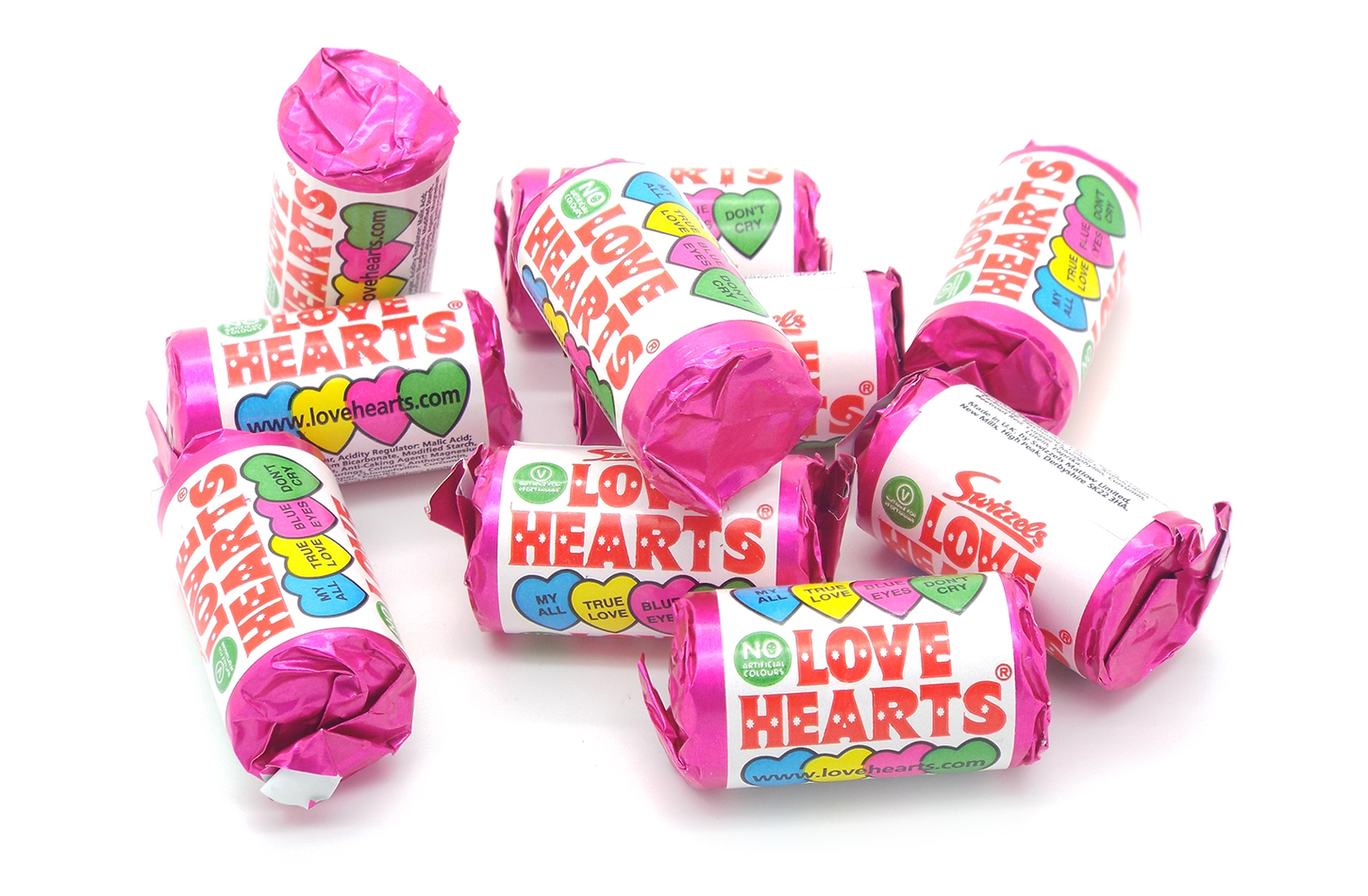 Love Hearts Mini Rolls - The Online Sweet Shop