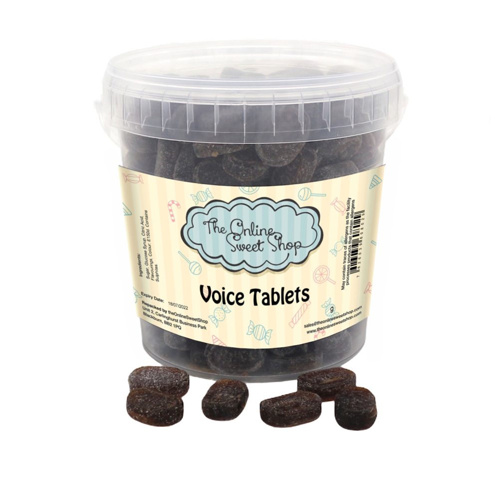 Voice Tablets Sweets Bucket