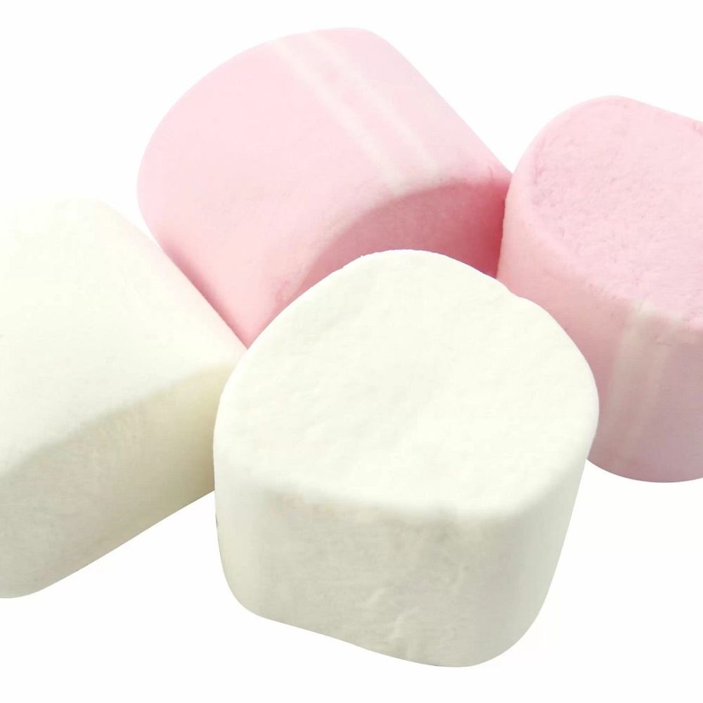 Pink and White Marshmallow Tubes