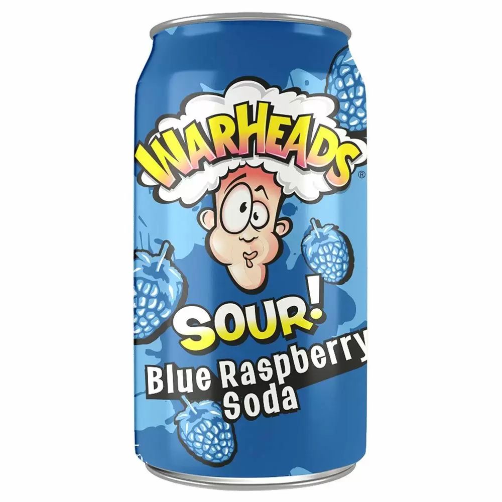Sour Blue Raspberry Soda Can