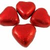Red Foiled Milk Chocolate Hearts